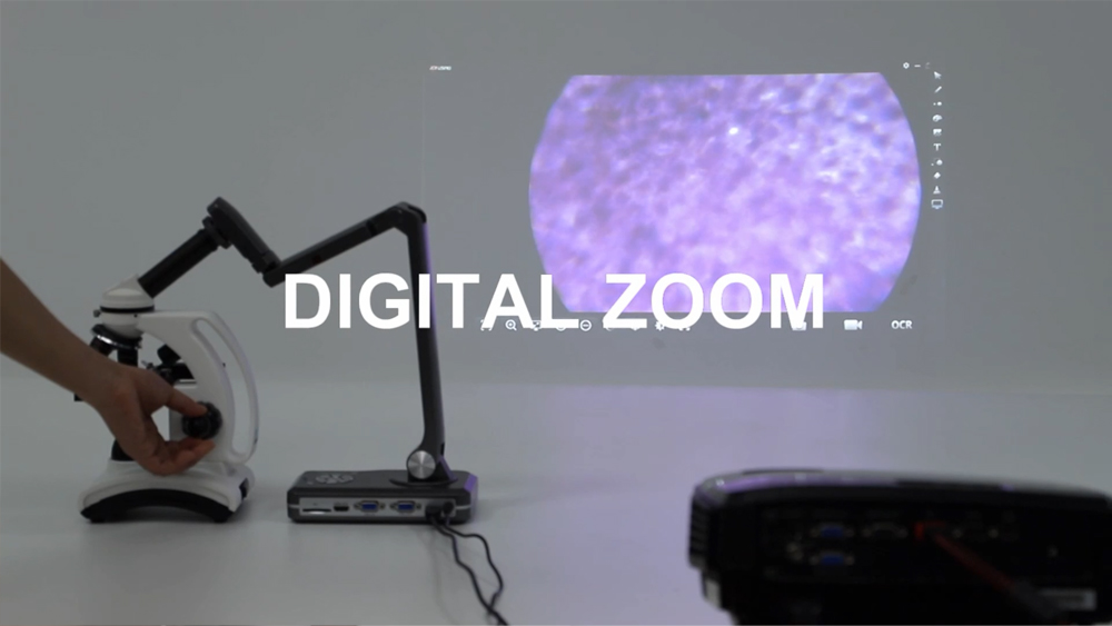 biology class with microscope