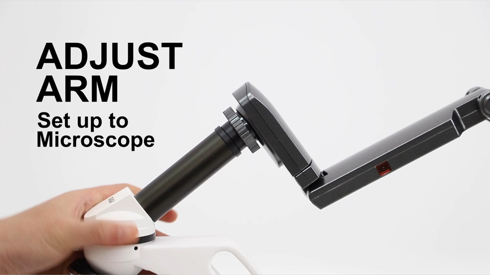 Set up to microscope